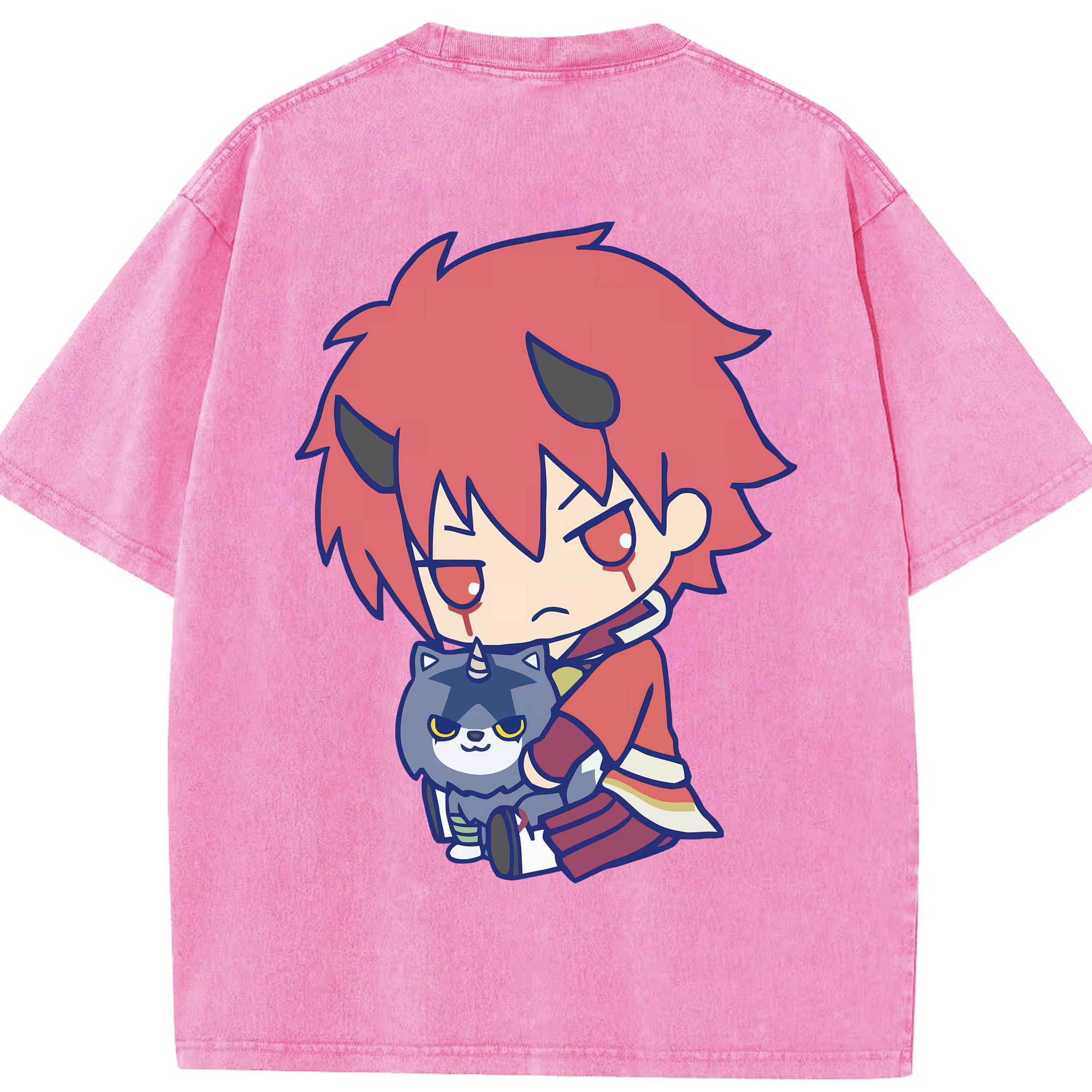 （画像用） 転スラ Regarding Reincarnated to Slime 綿100% ヴィンテージ風 半袖Tシャツ（背面プリント）